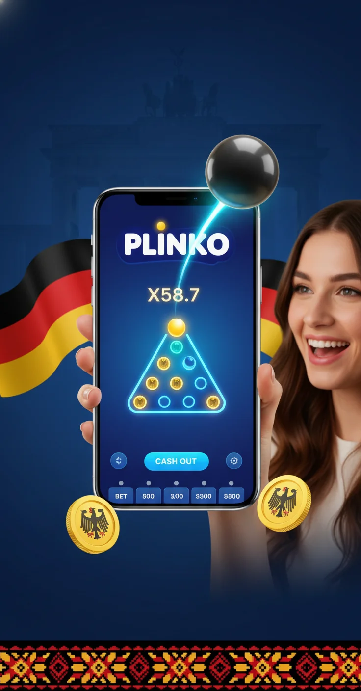 Plinko Demo-Interface mit virtuellem Guthaben, Risikostufen und derselben Multiplikator-Kurve wie im Echtgeld-Modus